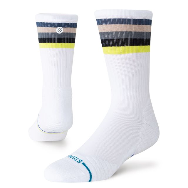 Stance Line Up Mid Ribbed Crew Sock White