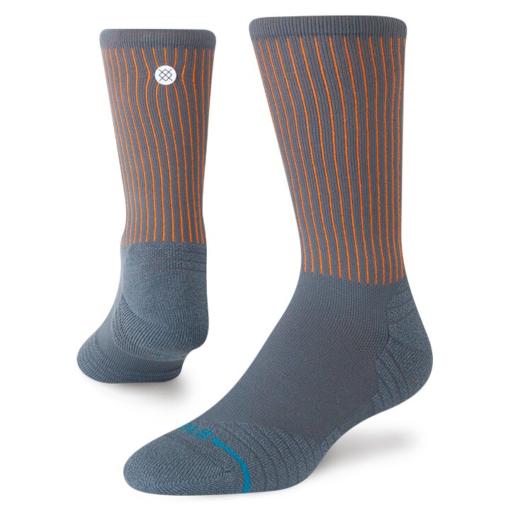 Stance Pop Stitch Mid Ribbed Crew Sock Grey