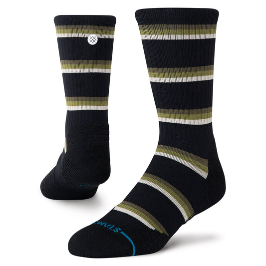 Stance Multistripe Mid Ribbed Crew Socken Schwarz 