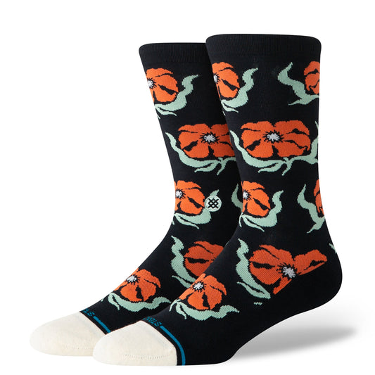 Broadcast Floral Crew Socken Schwarz