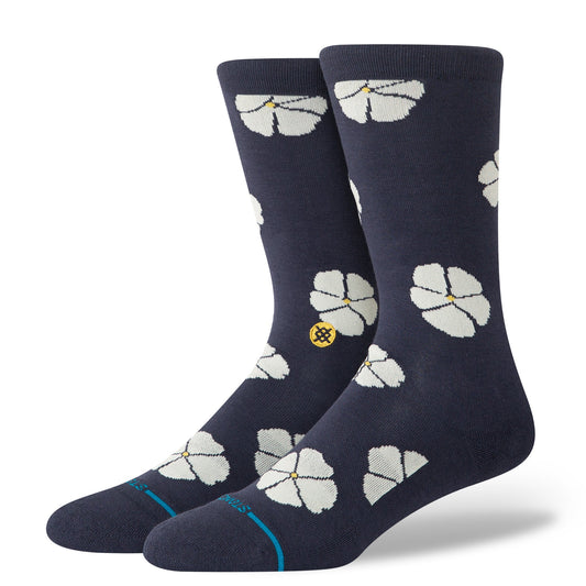 Floral Crew Socken Marineblau