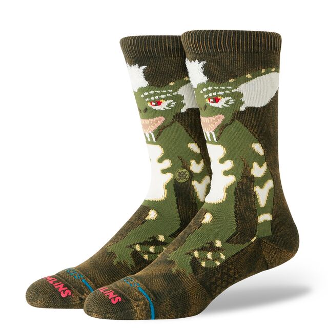 Stance Stripe Gremlins Crew Sock Dark Green