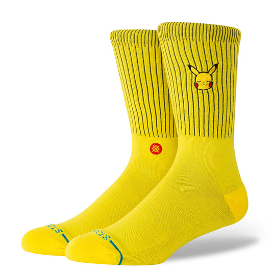 Stance Pikachu Crew Socken Gelb 