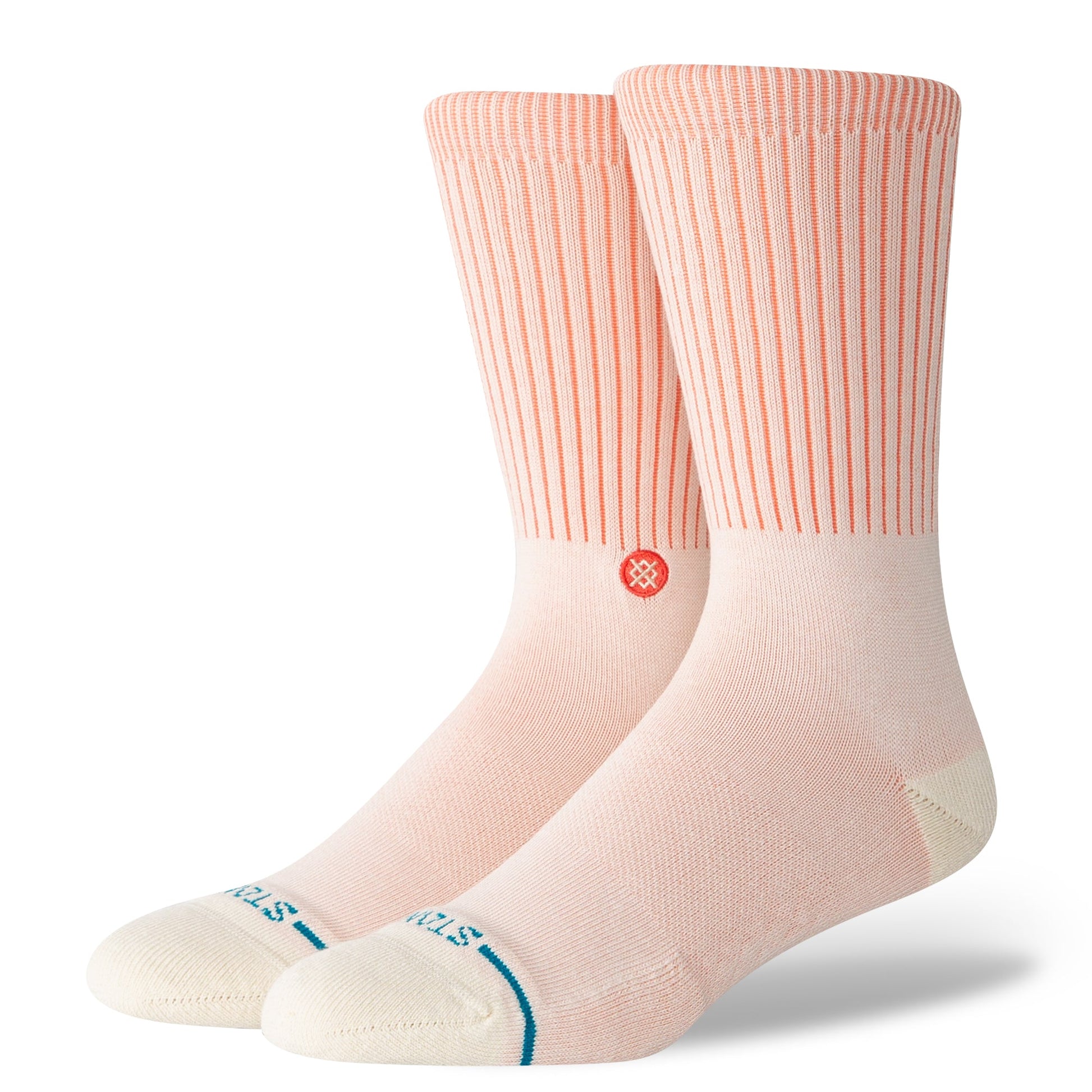 Stance Icon Pop Crew Socken Korallenrot