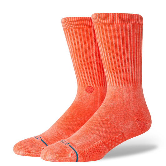 Stance Icon Dyed Crew Socken Korallenrot