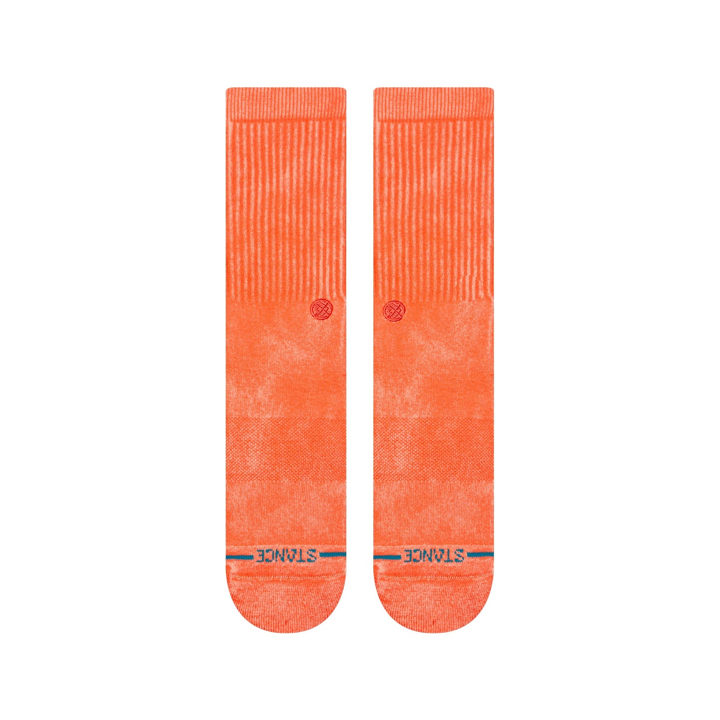 Stance Icon Dyed Crew Socken Korallenrot