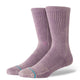Stance Icon Dyed Crew Socken Plum