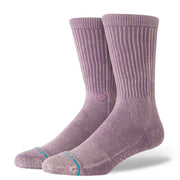 Stance Icon Dyed Crew Sock Plum