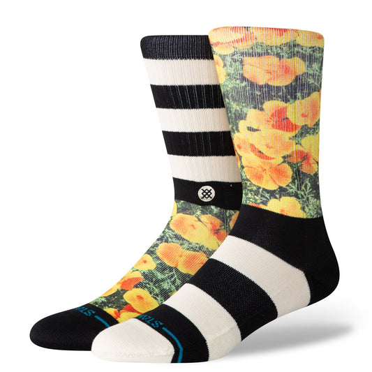 Stance Very Poppin Crew Socken Schwarz-Weiß