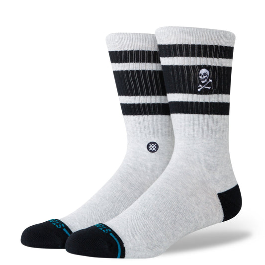 Stance Boyd Skull Crew Socken Grau Meliert