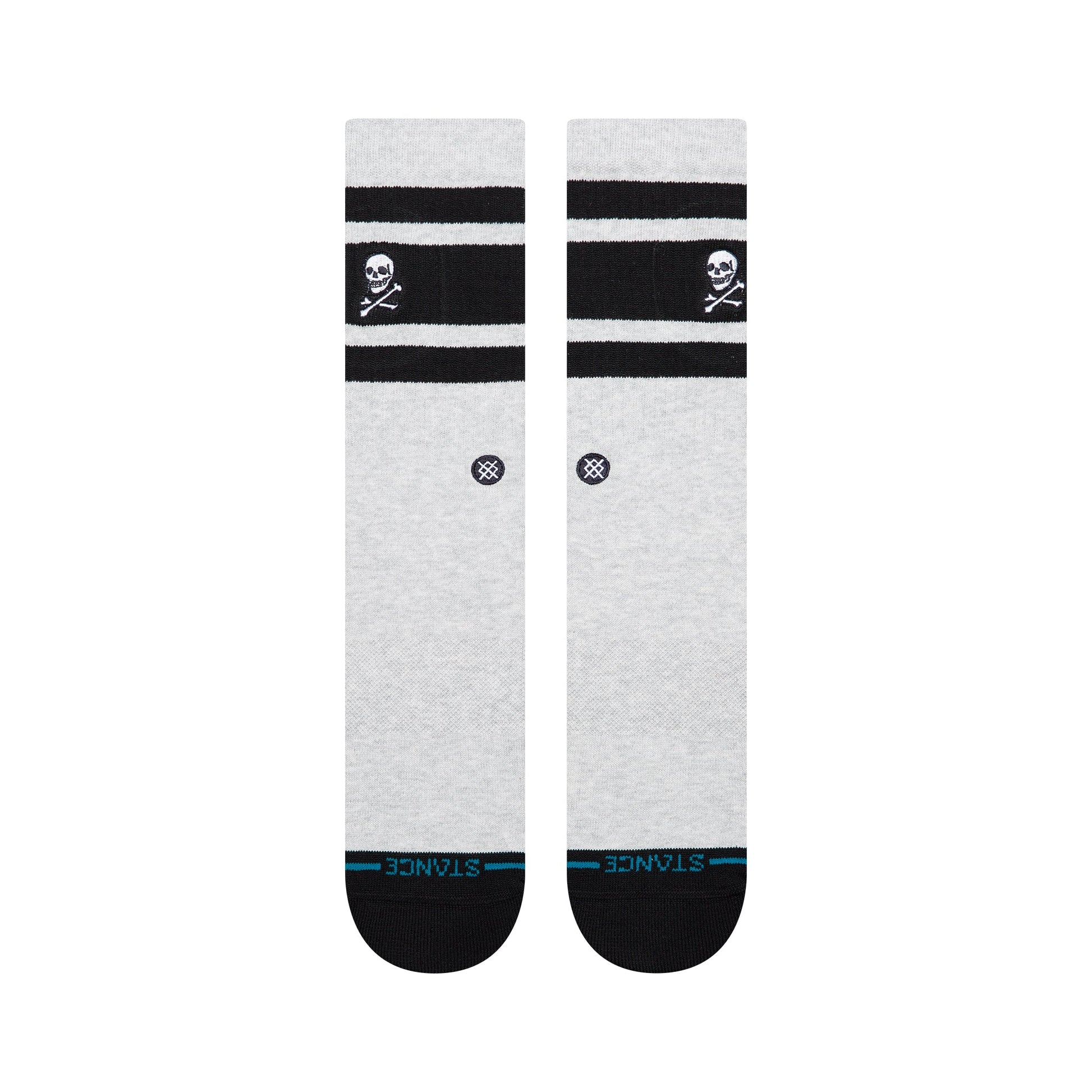 Stance Boyd Skull Crew Sock Heather Grey