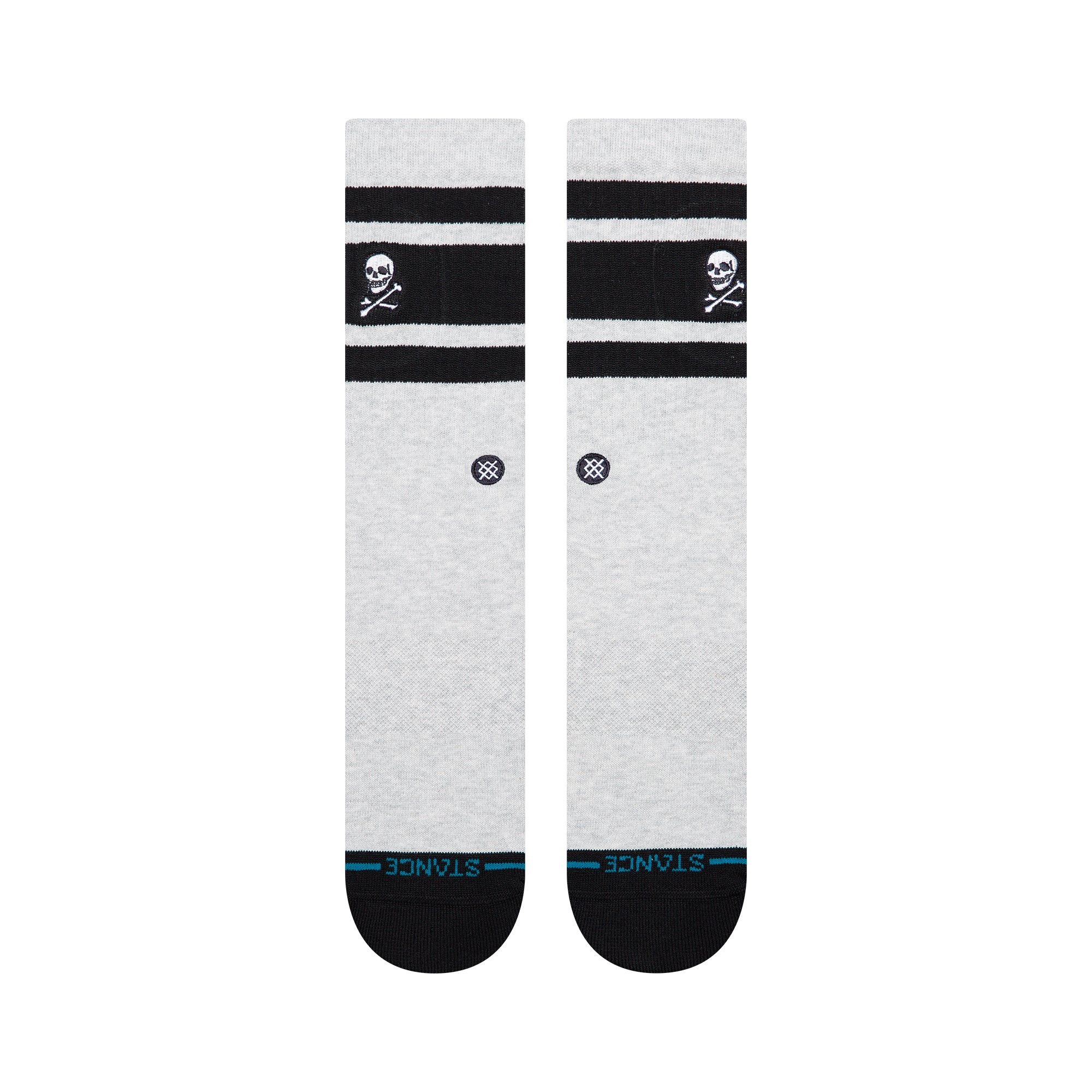 Stance Boyd Skull Crew Sock Heather Grey