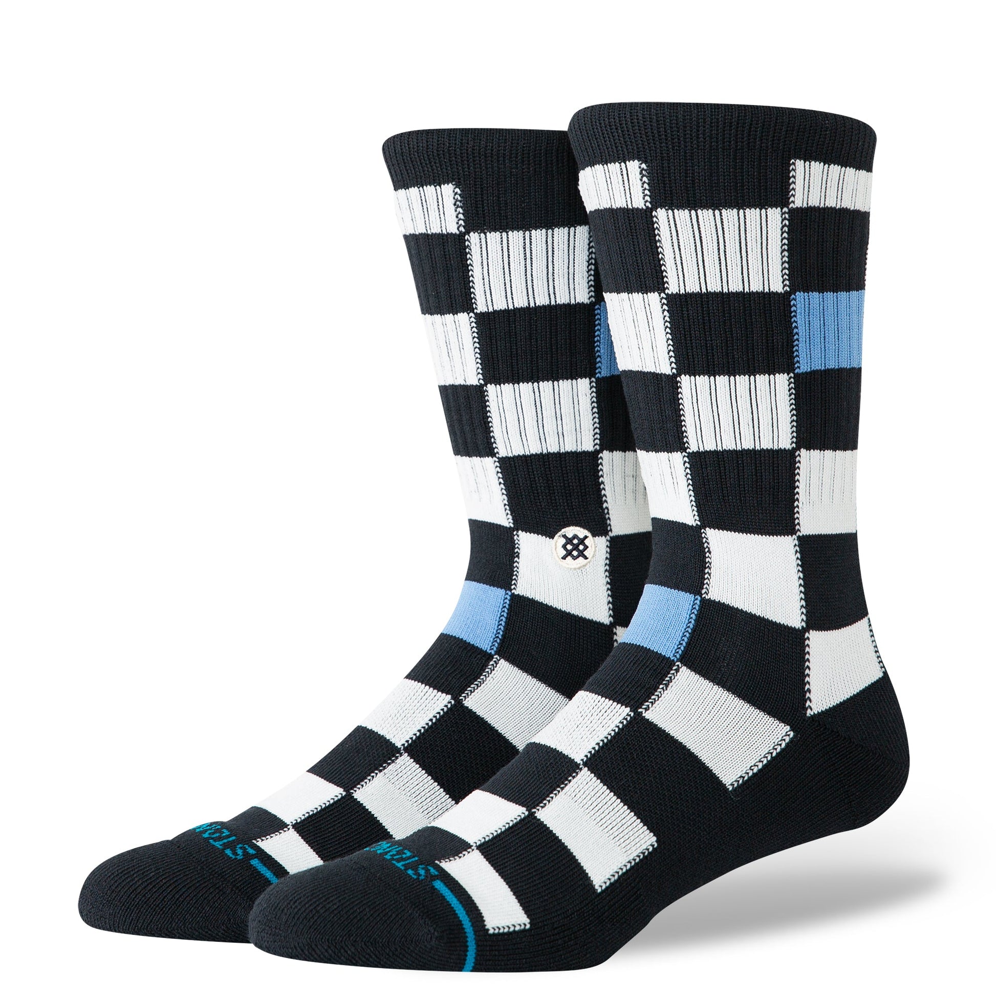 Stance Chef Check Crew Socken Schwarz