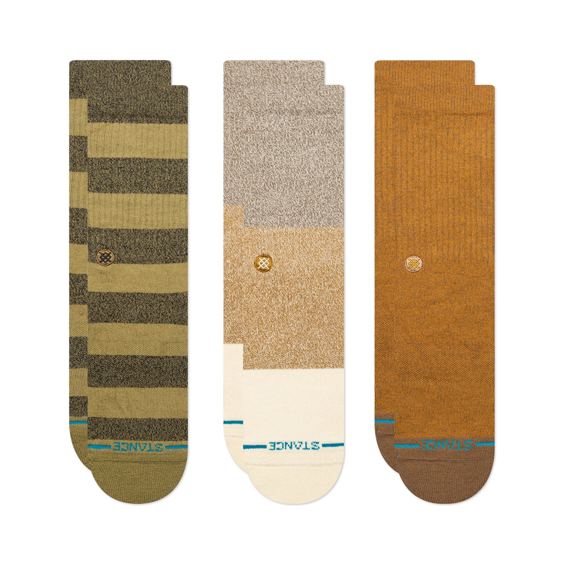 Stance Cubical Crew Socken 3er Pack Chive