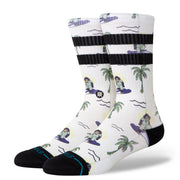 Stance Surfing Monkey Crew Sock White