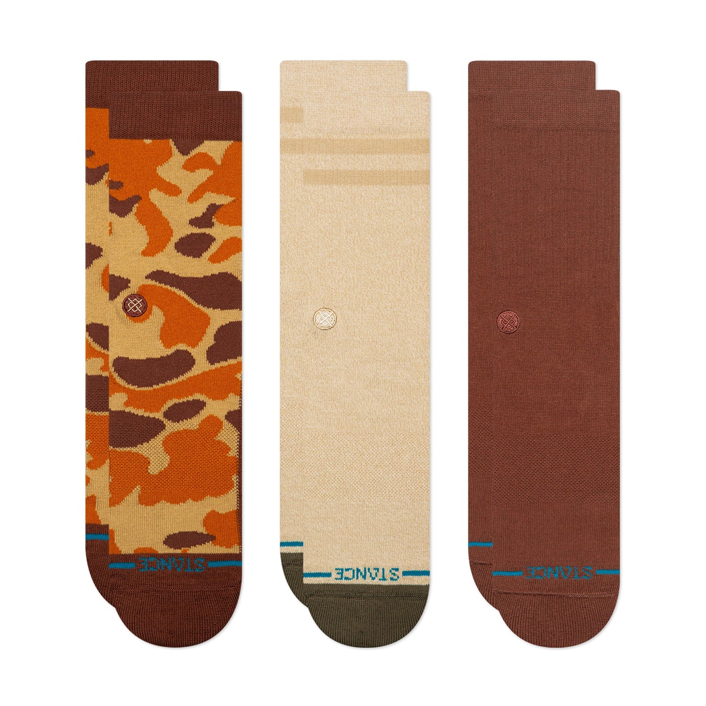 Camo Crew Socken 3Er Pack Braun