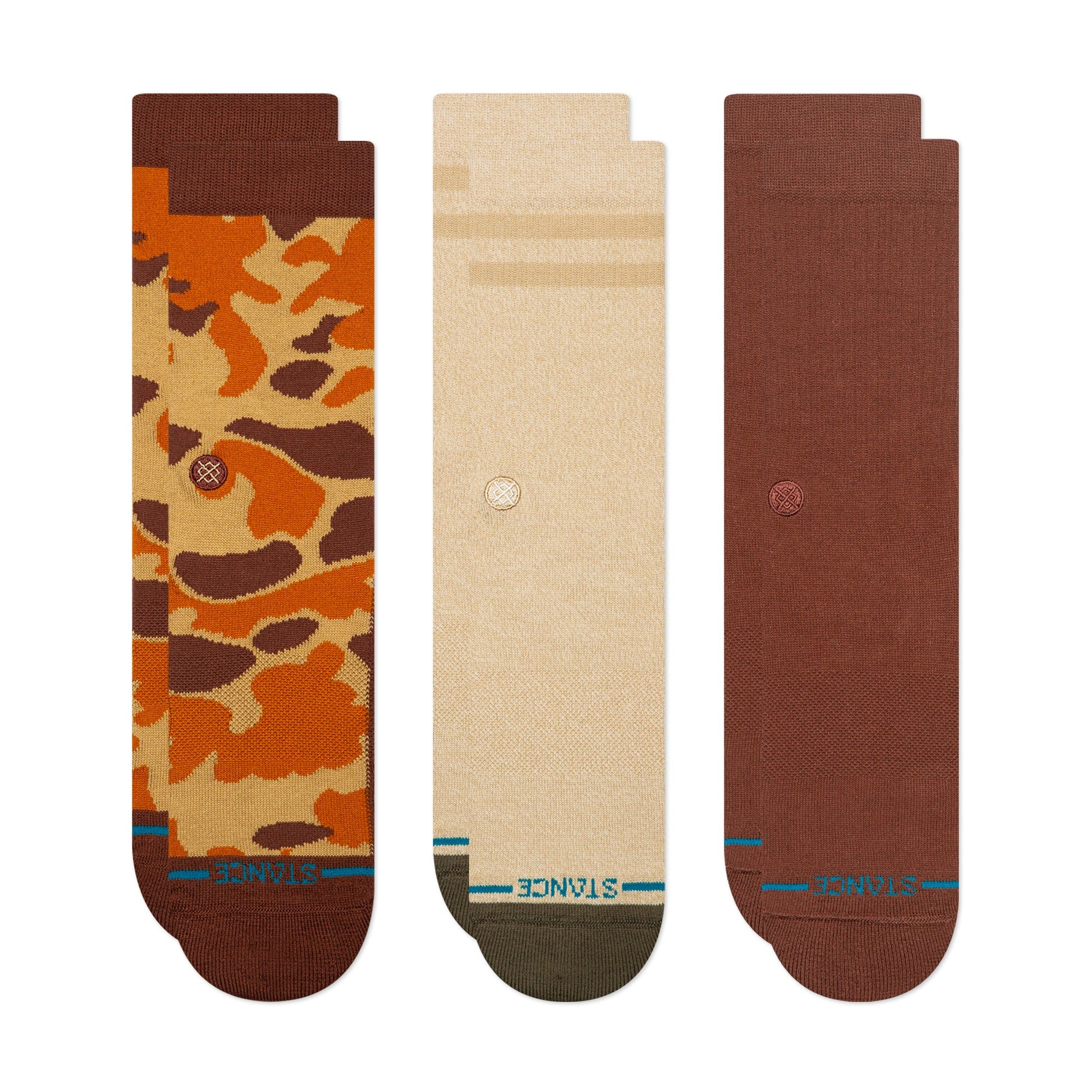 Camo Crew Socken 3Er Pack Braun