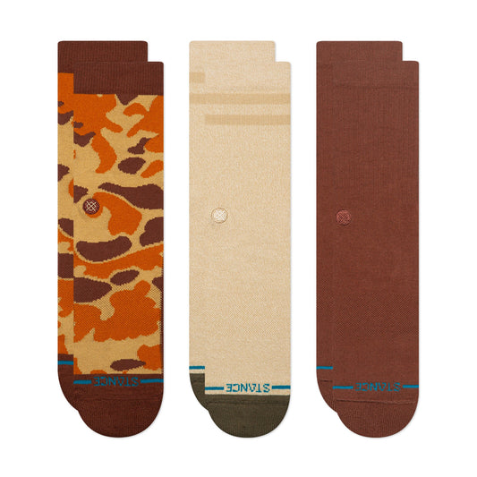 Camo Crew Socken 3Er Pack Braun