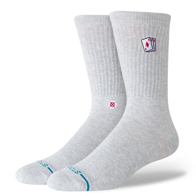 Stance Hit Me Crew Sock Heather Grey