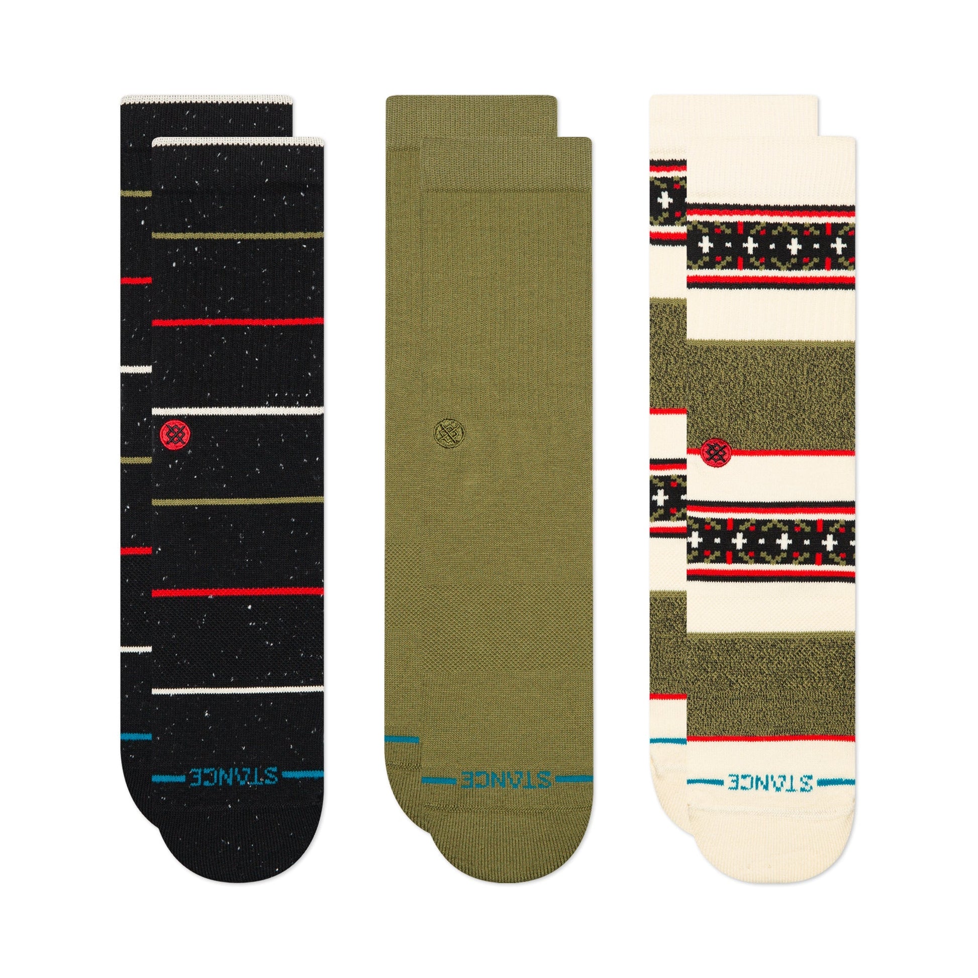 Stance Greetings Crew Socken 3Er Pack Schwarz 