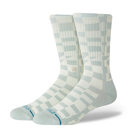 Stance Wave Check Crew Socken Blassblau 
