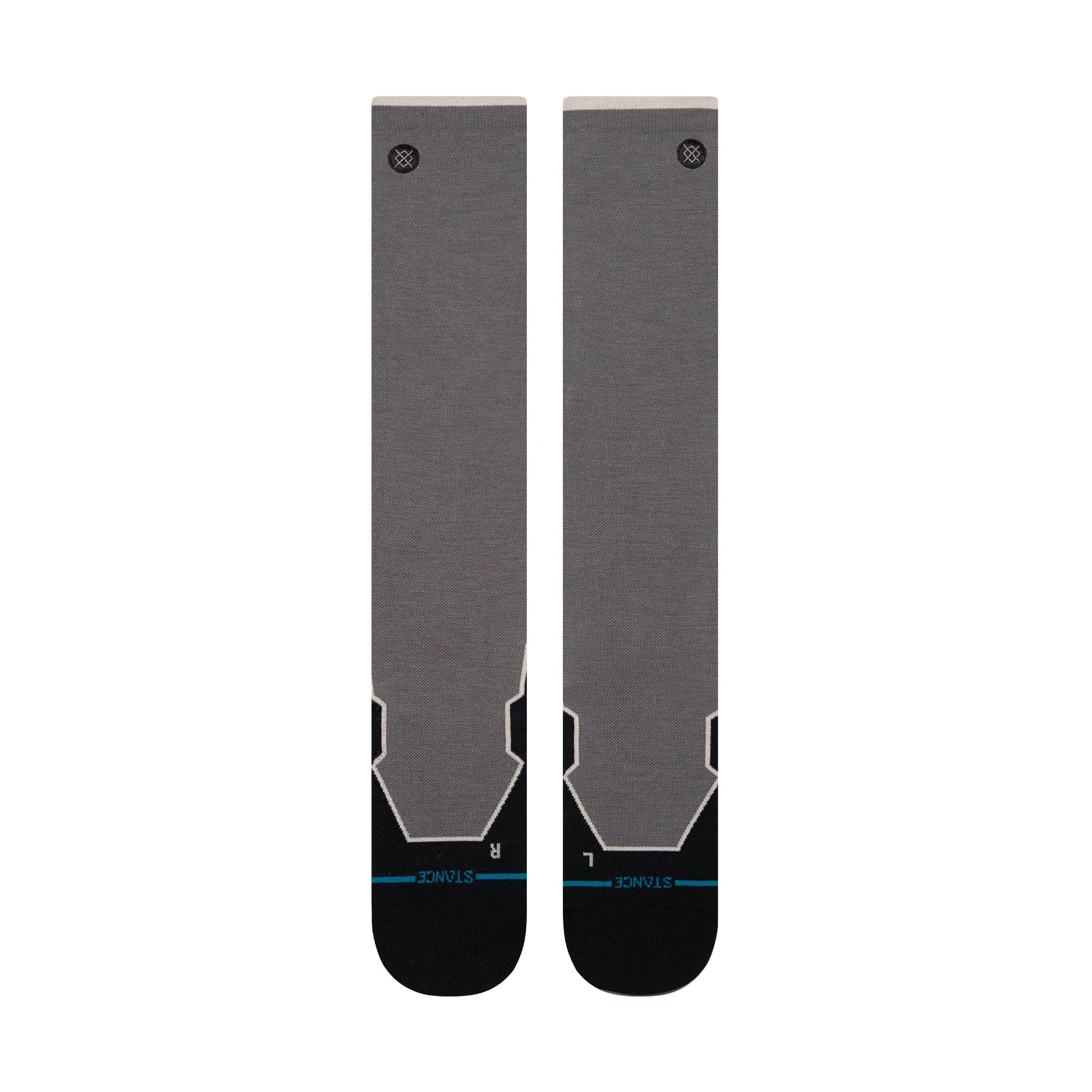 Stance Contrast Seam Ultra Light Wool Snow Sock Dark Grey