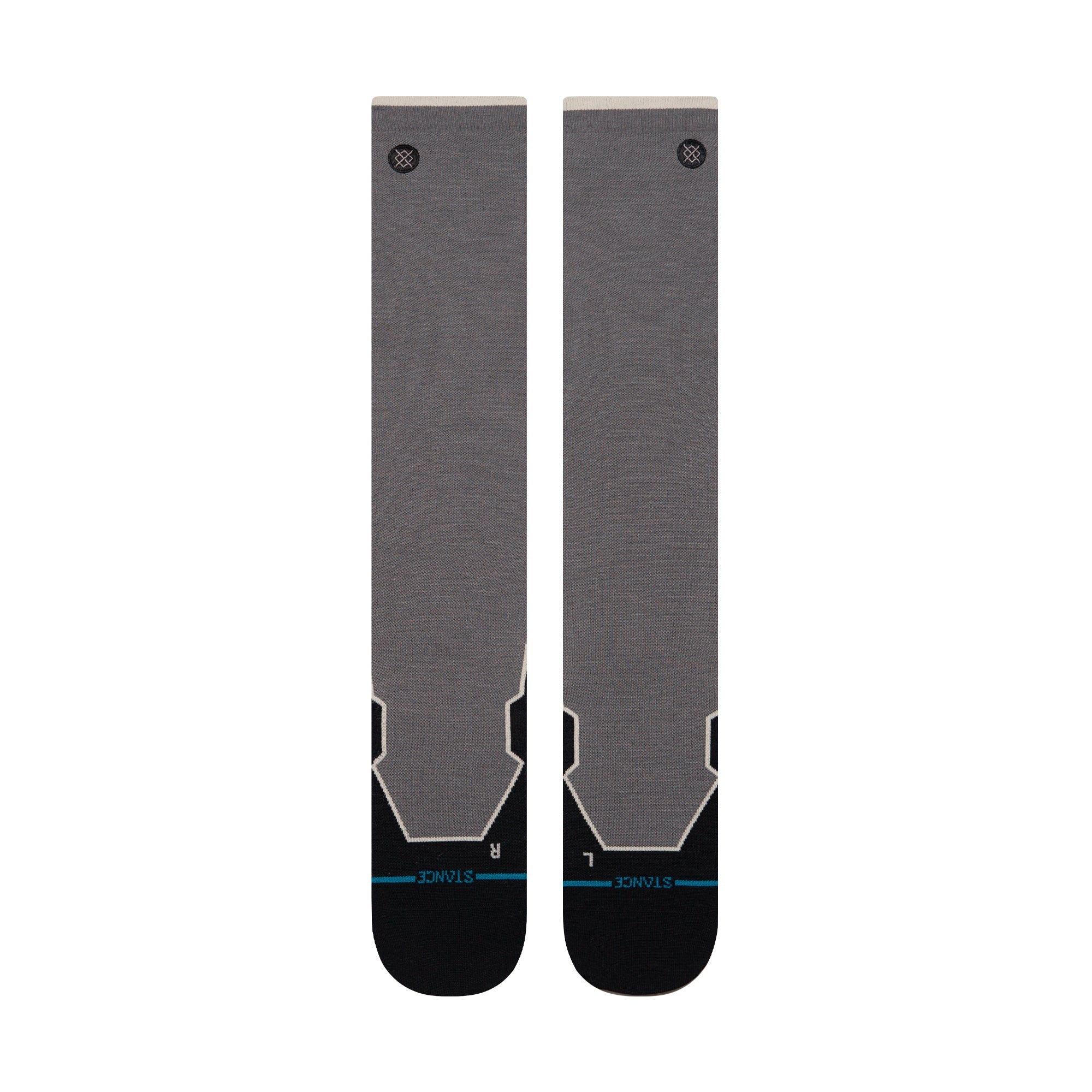 Stance Contrast Seam Ultra Light Wool Snow Sock Dark Grey