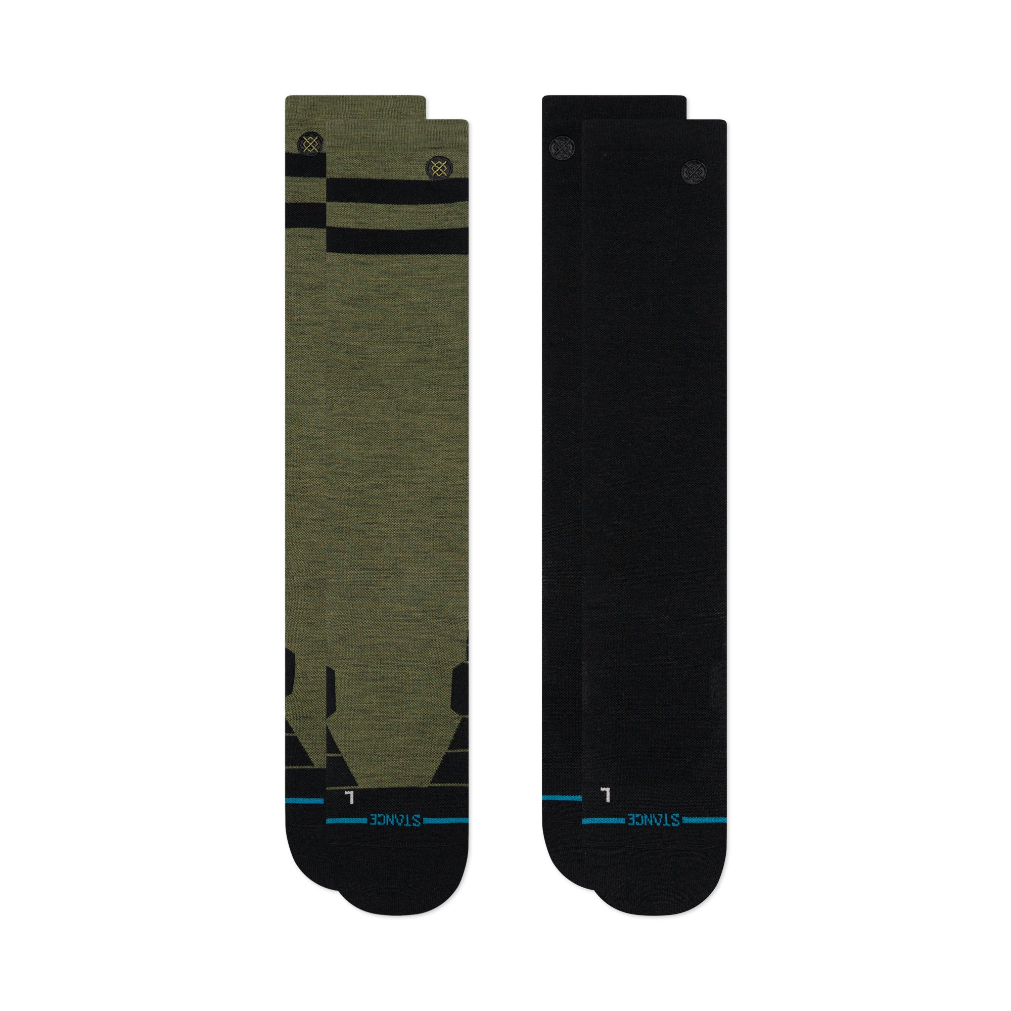 Stance Joven Ultra Light Wool Snow Sock 2 Pack Olive