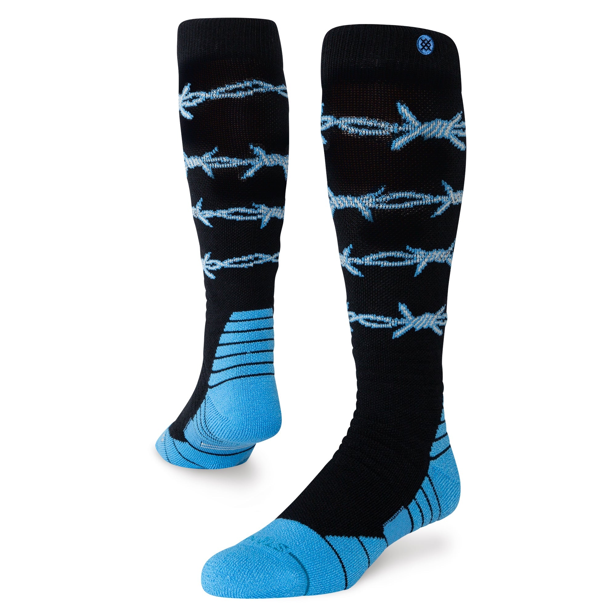 Stance Barbed Wire Mid Poly Snow Sock Blue