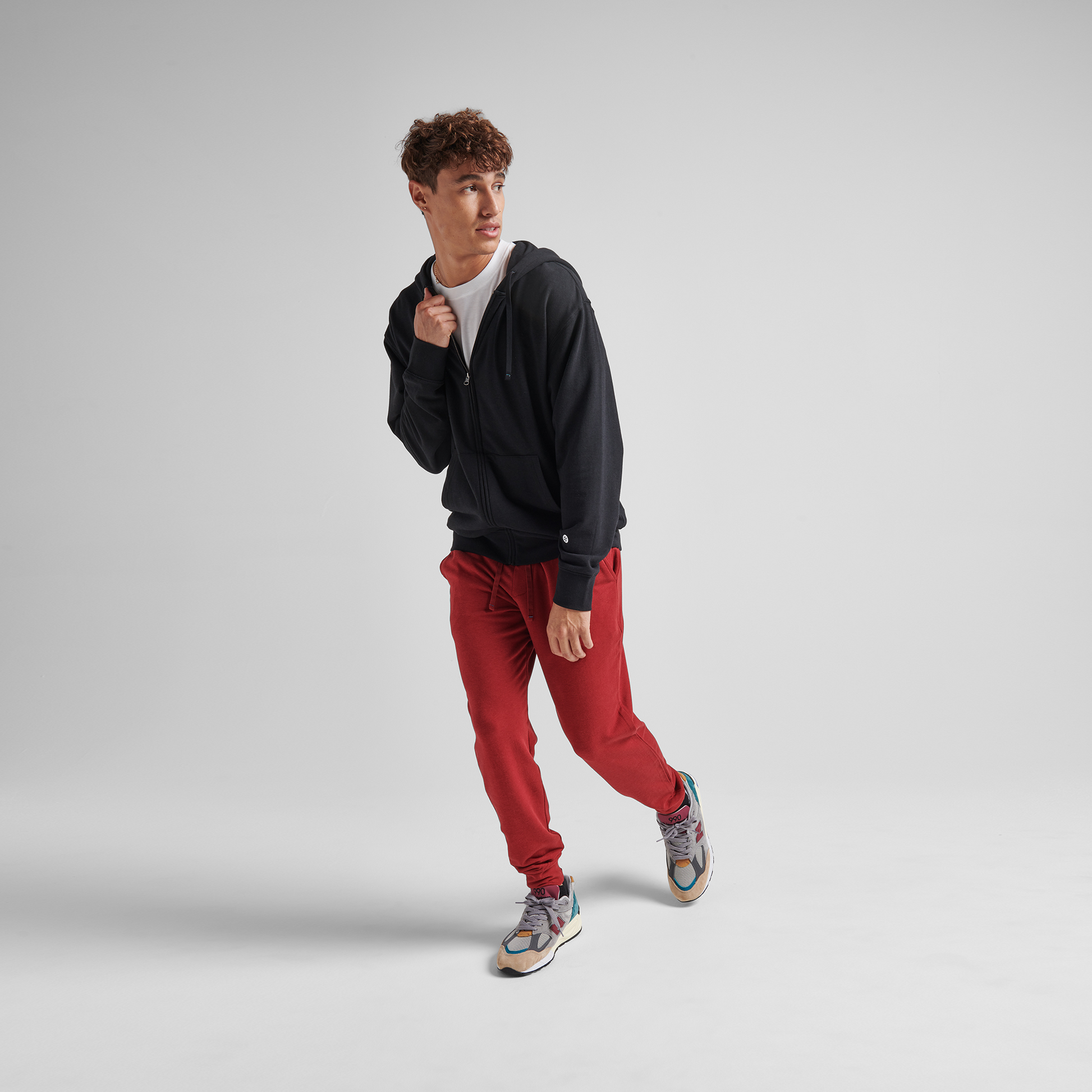 Stance Shelter Reissverschluss Hoodie Schwarz |model