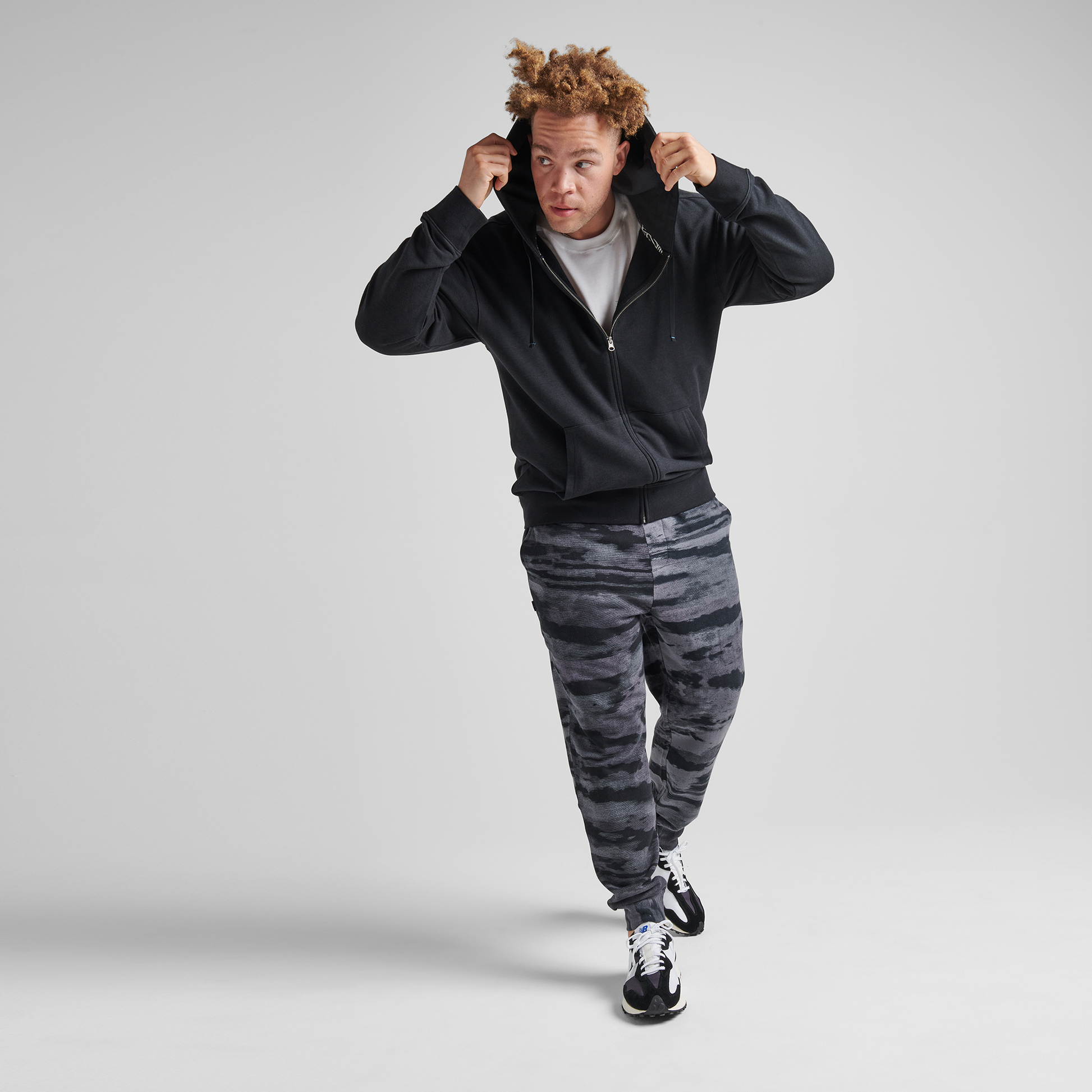 Stance Shelter Reissverschluss Hoodie Schwarz |model