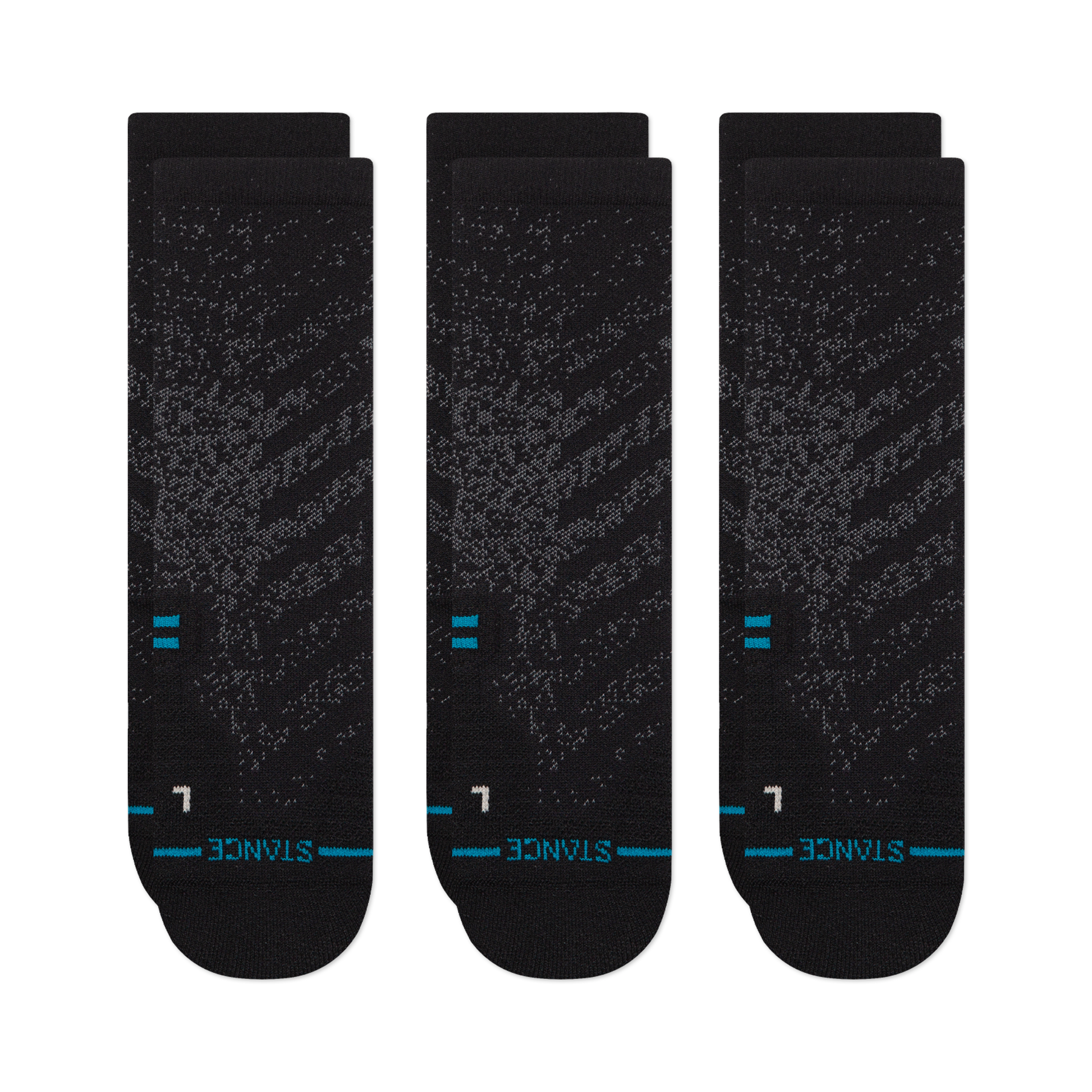 Stance Athletic Crew Socken 3er Pack Schwarz