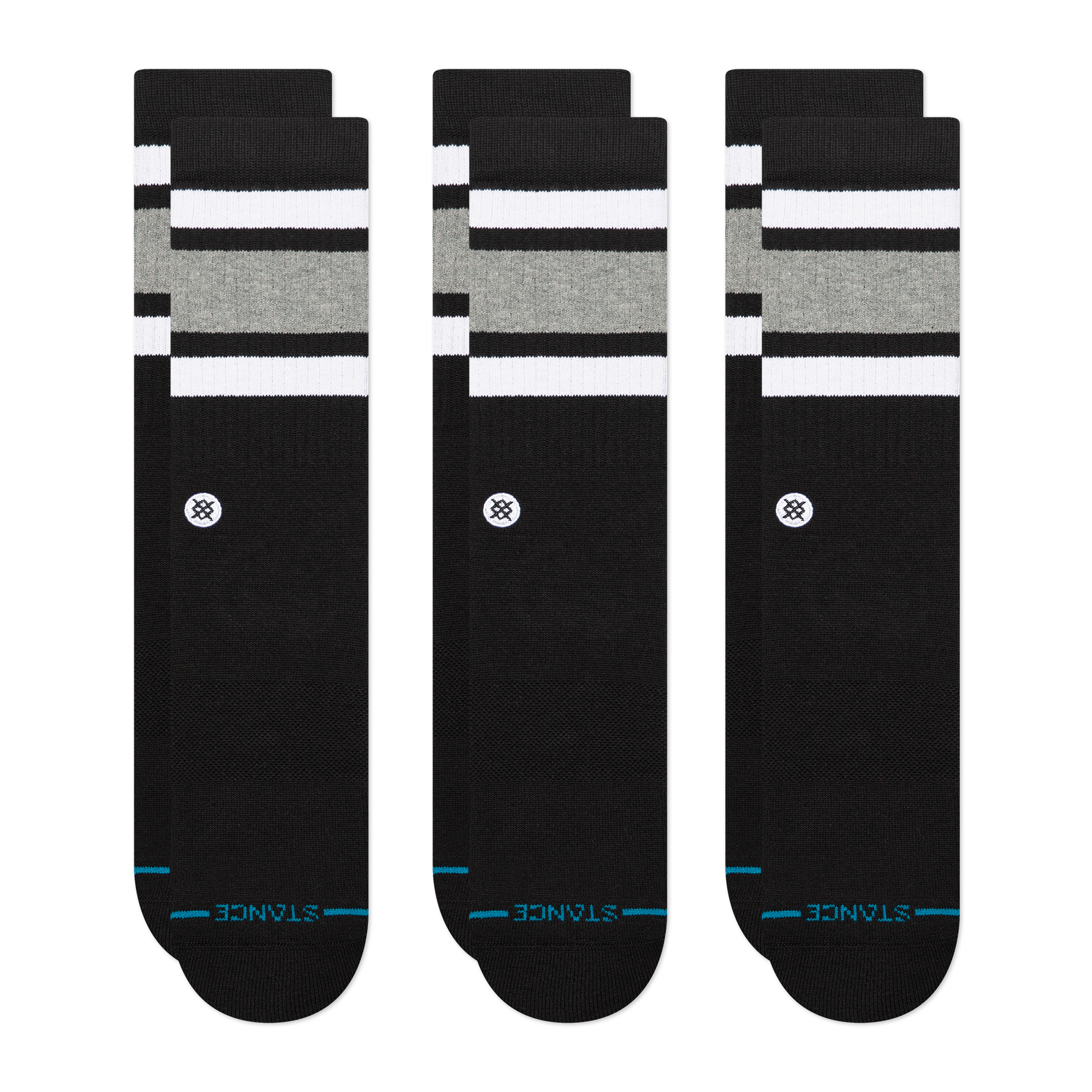 Stance The Boyd Crew Socken 3er Pack Schwarz