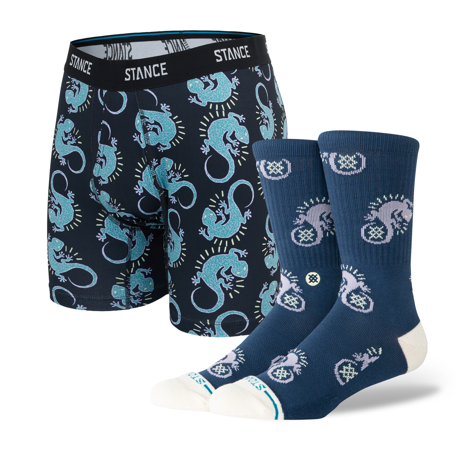 Stance Gecko Crew and Boxer Brief 2 Pack Purple