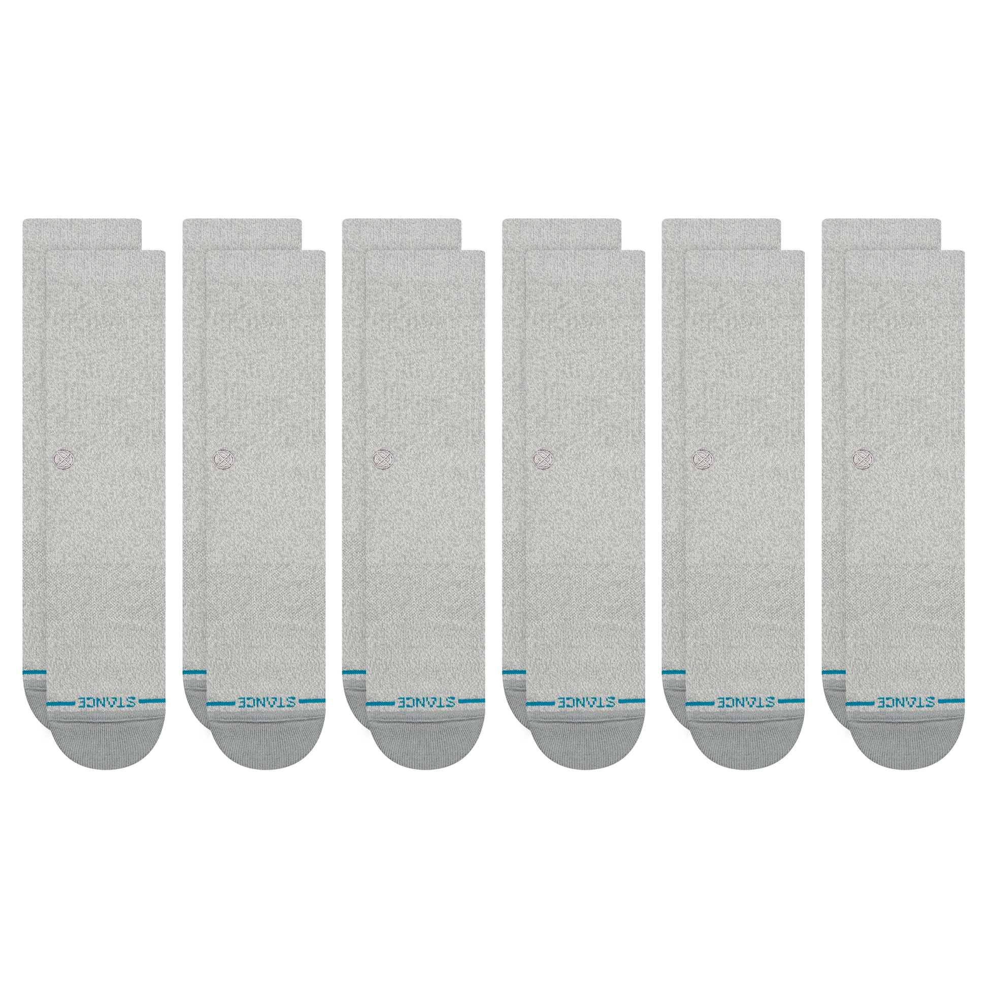 Stance Icon Crew Socken 6Er Pack Heidegrau