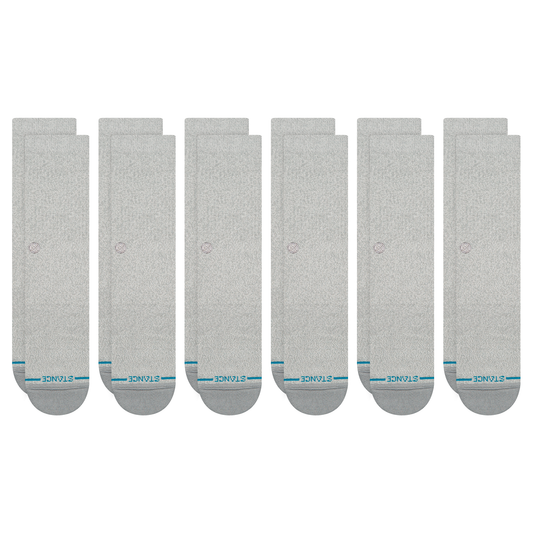 Stance Icon Crew Socken 6Er Pack Heidegrau