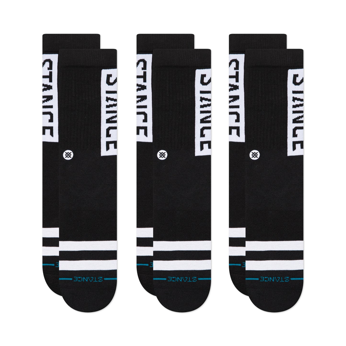 Stance OG Crew Socken 3er Pack Schwarz