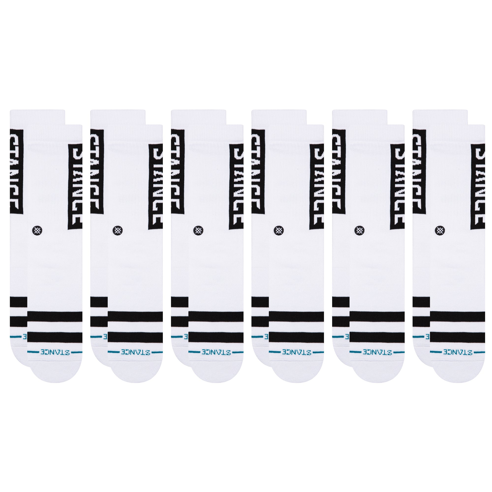Stance OG Crew Sock 6 Pack White