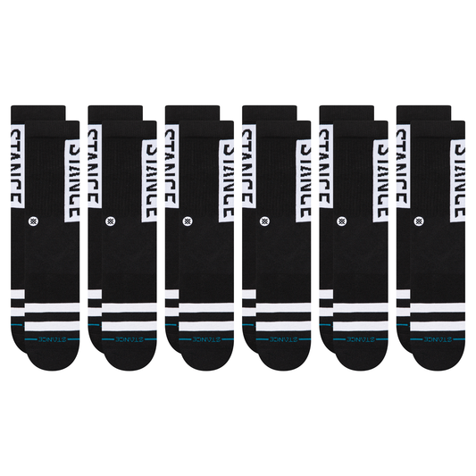 Stance OG Crew Socken 6er Pack Schwarz