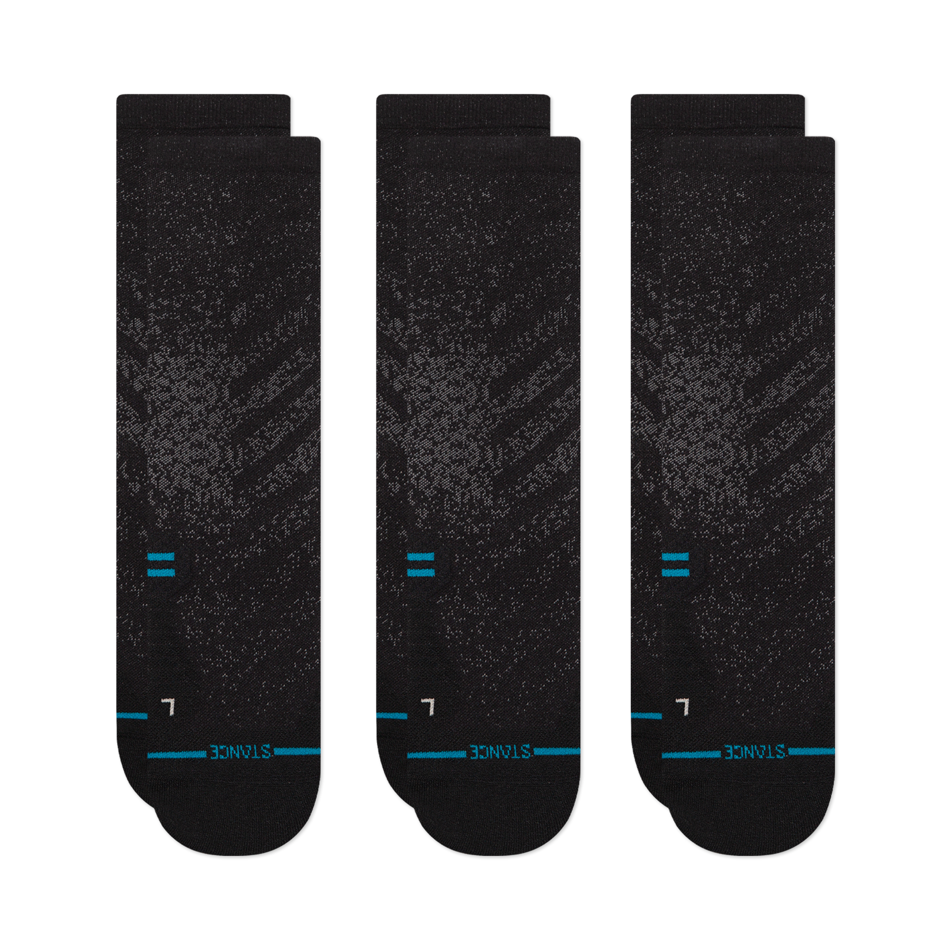 Stance Run Light Crew Socken 3er Pack Schwarz