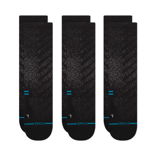 Stance Run Light Crew Socken 3er Pack Schwarz