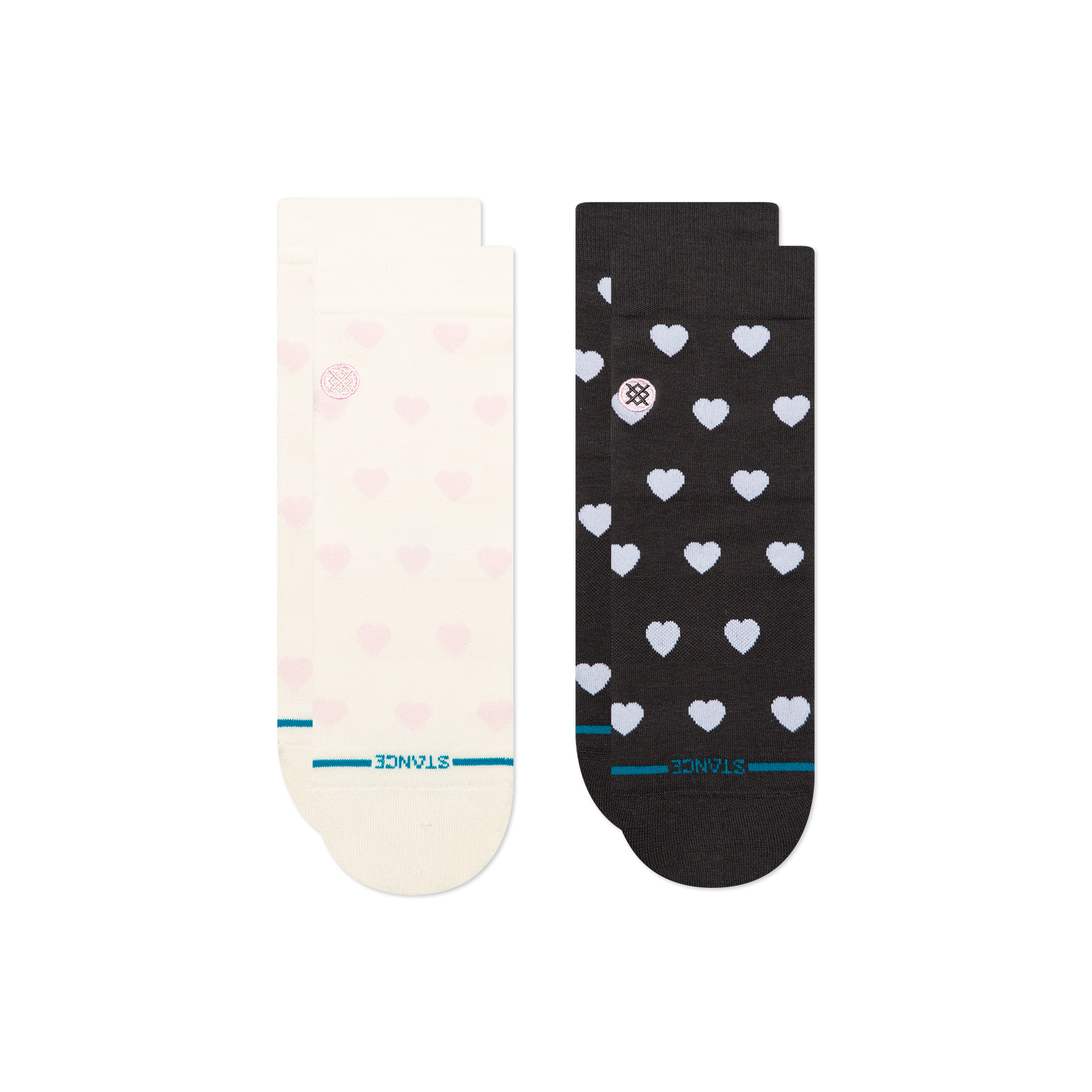 Stance Womens Hearts Lowrider Sock 2 Pack Ivory