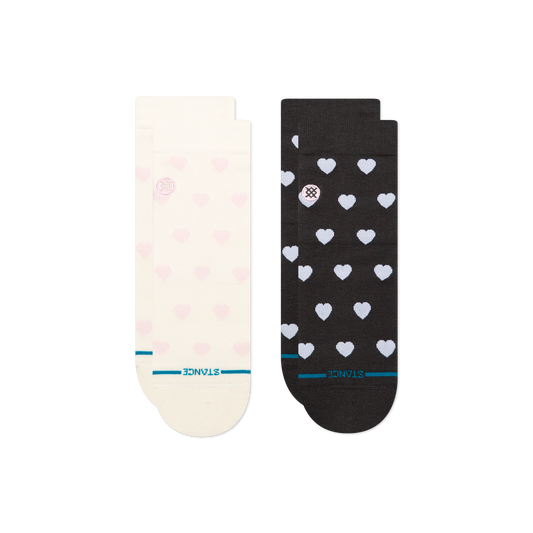 STANCE WOMENS HEARTS LOWRIDER SOCKEN 2ER PACK BUNT