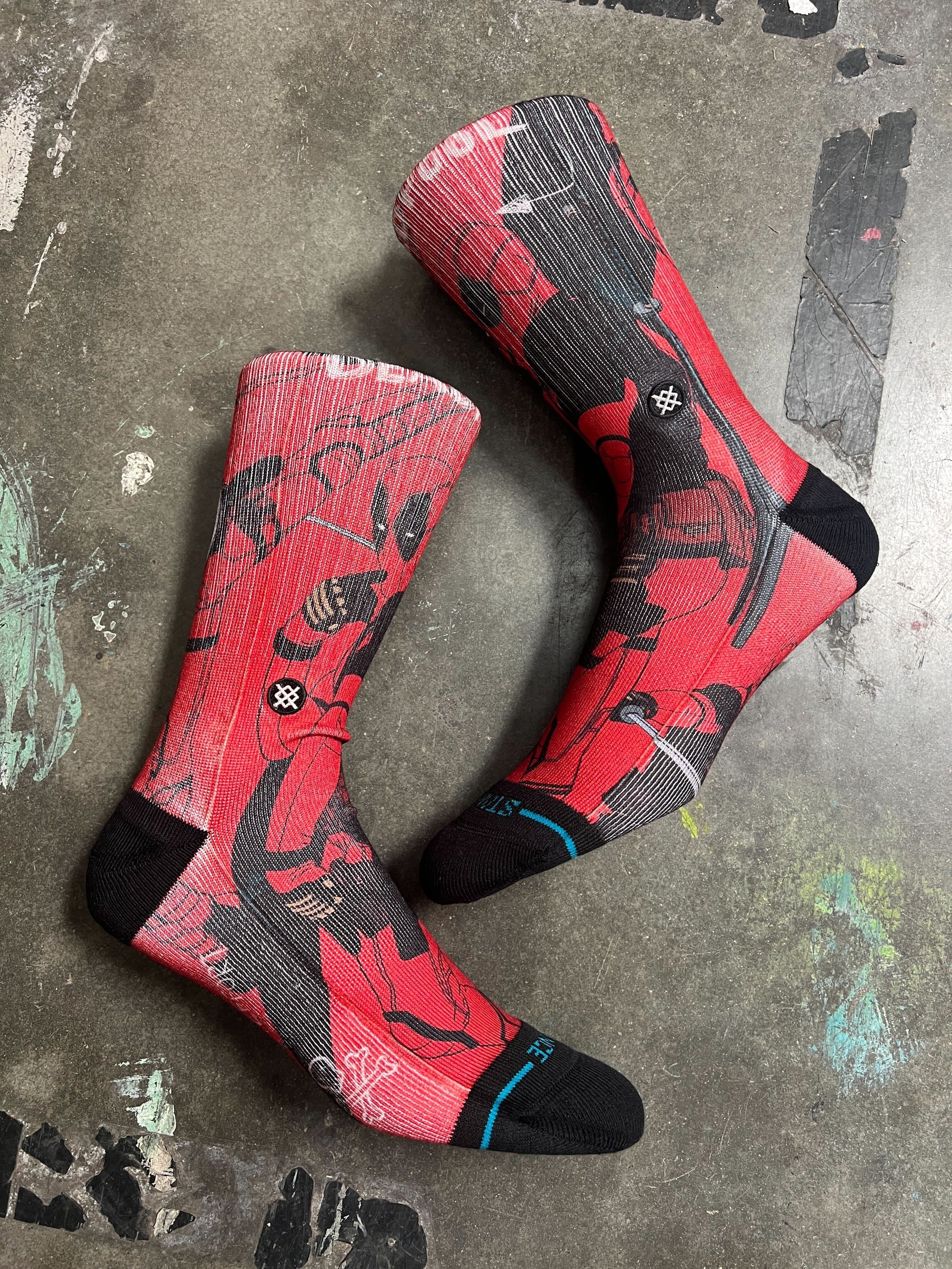 Stance Deadpool Crew Socken Rot
