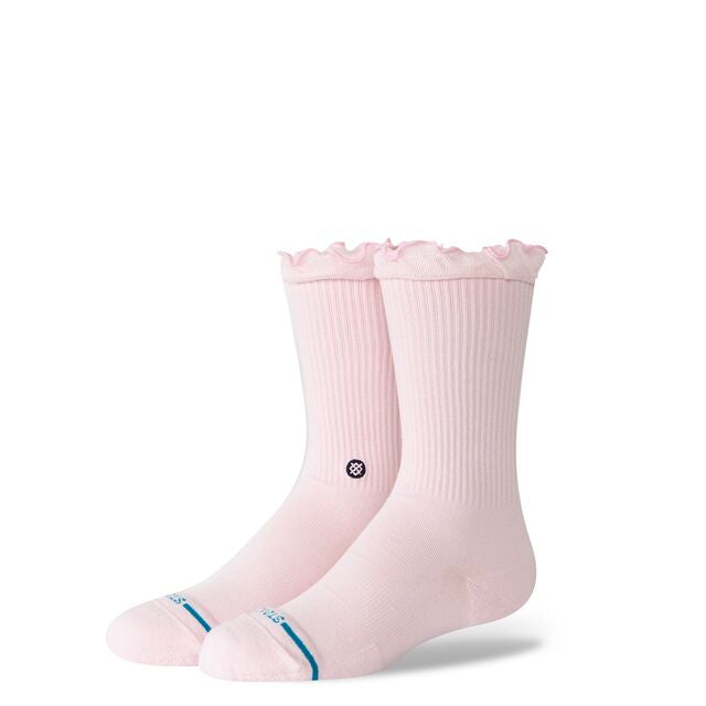 Stance Kids Ruffle Icon Crew Sock Pink