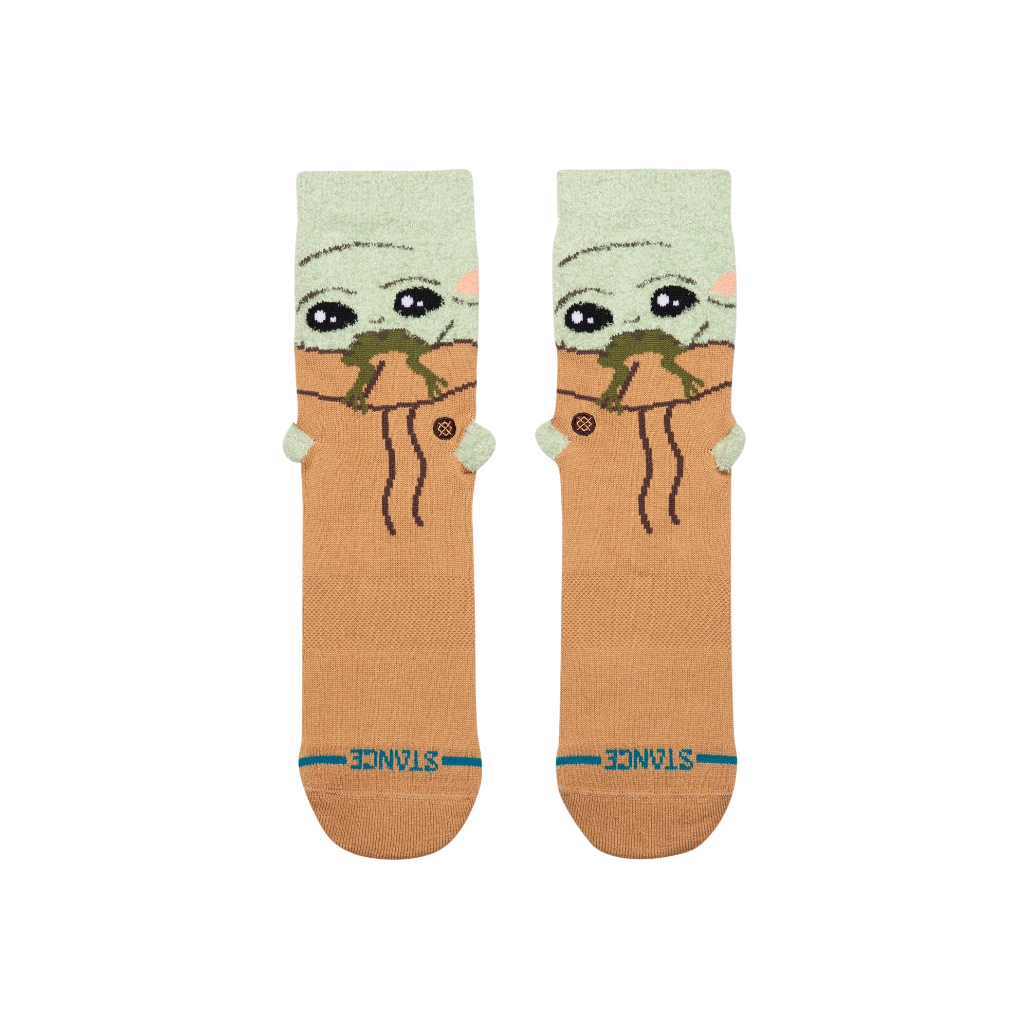 Stance Grogu Hungry Kids Crew Sock Green