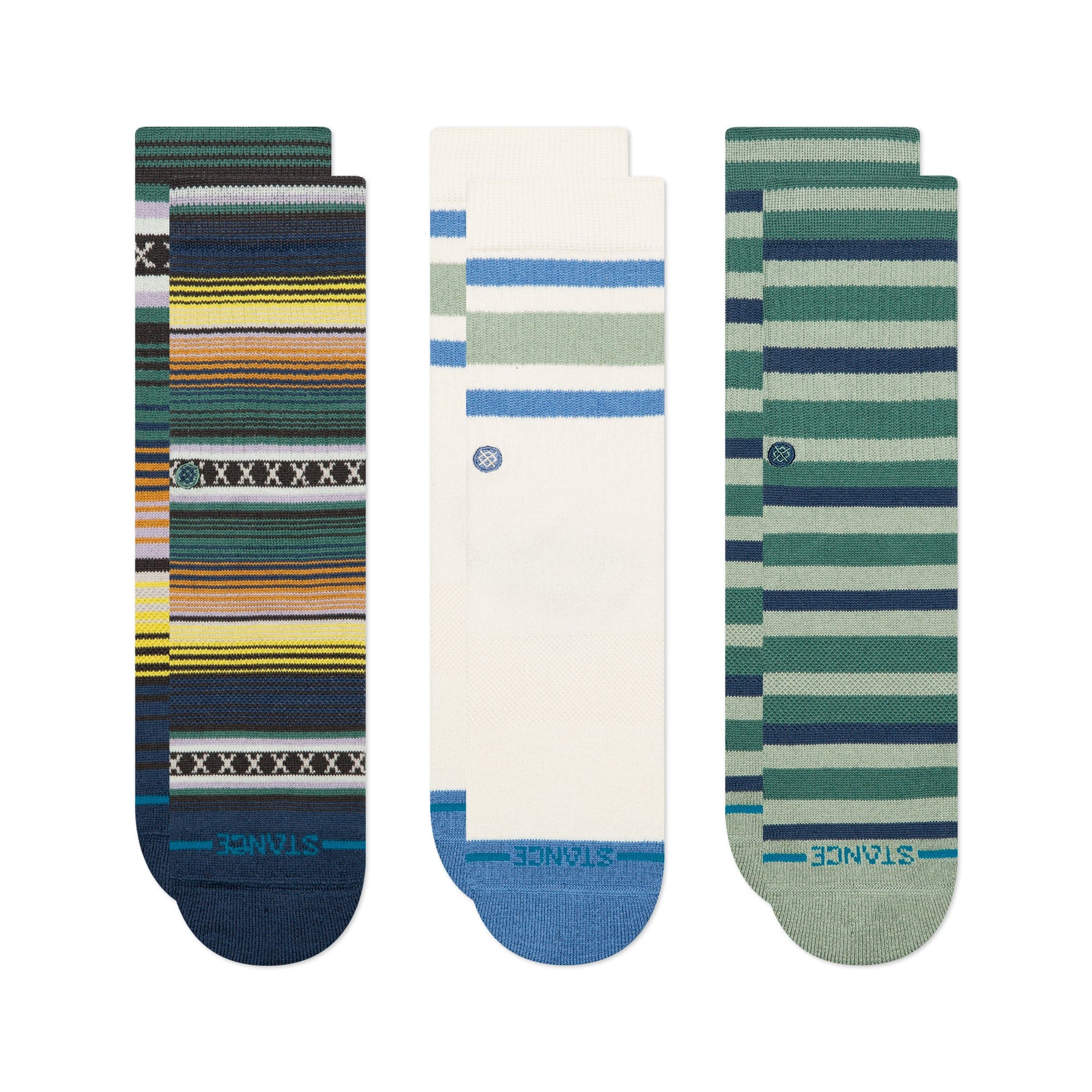 Stance Kids Mix Stripe Sock 3 Pack Deep Teal