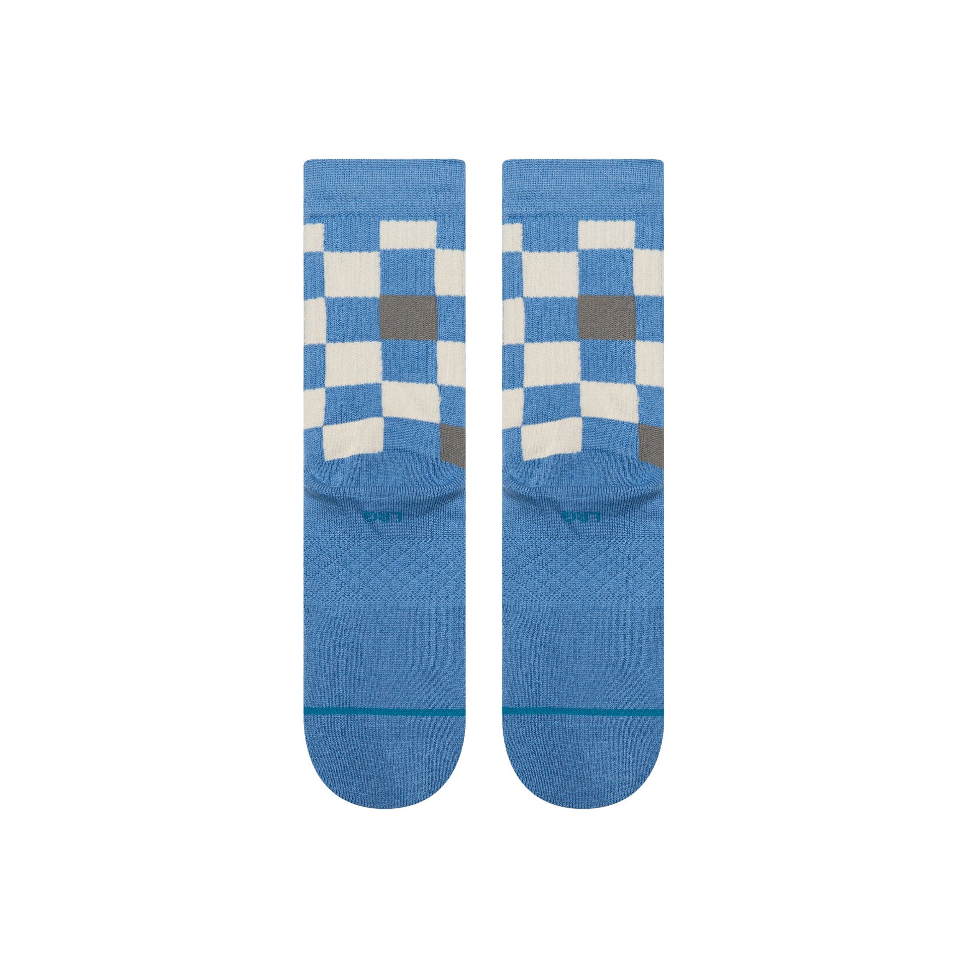 Stance Kids Chef Check Crew Sock - Capri Blue