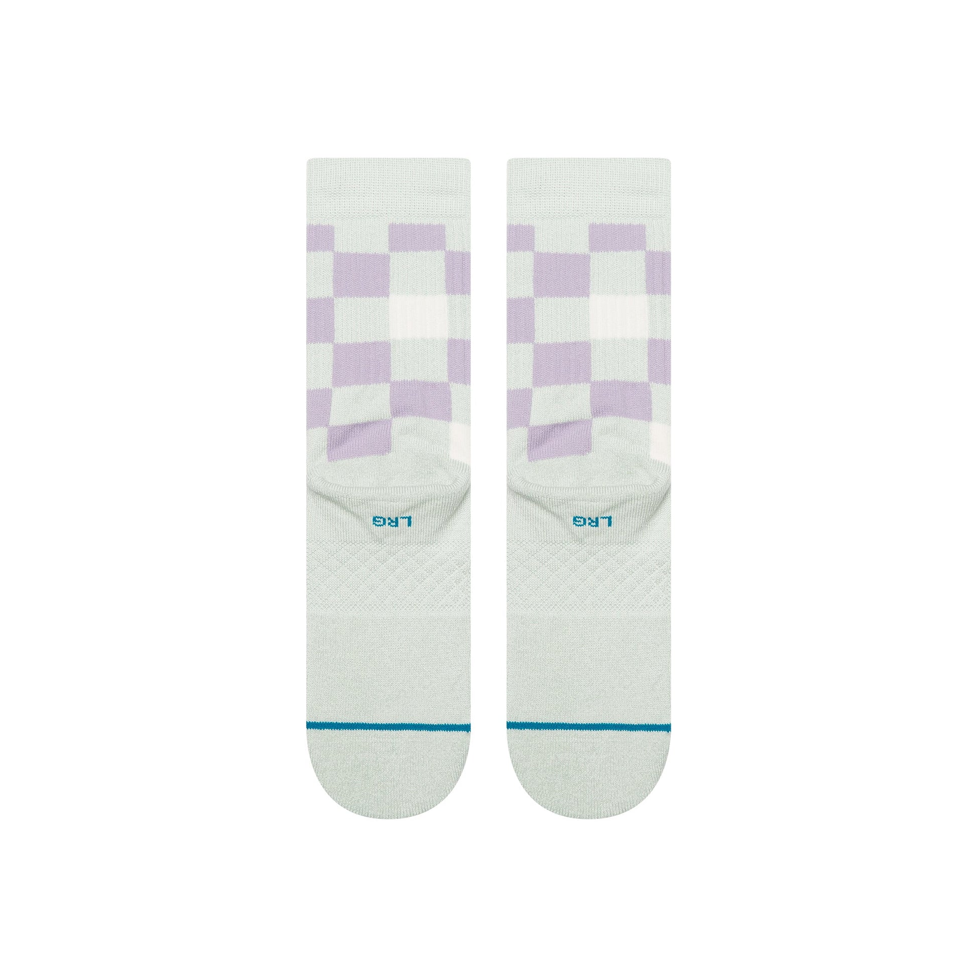 Stance Kids Chef Check Crew Sock - Lilac