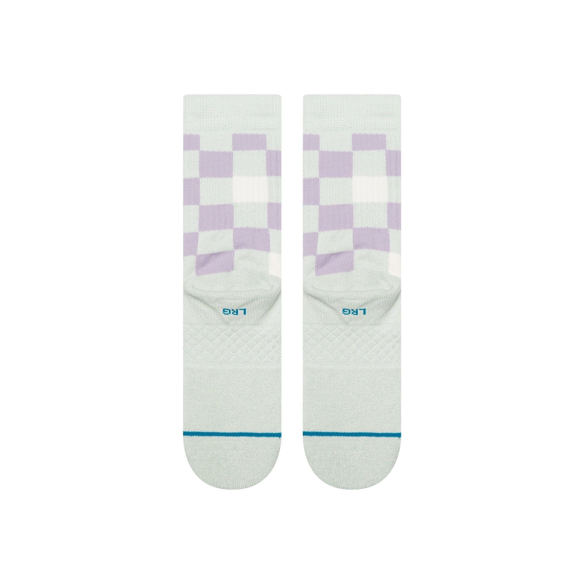 Stance Kids Chef Check Crew Sock - Lilac